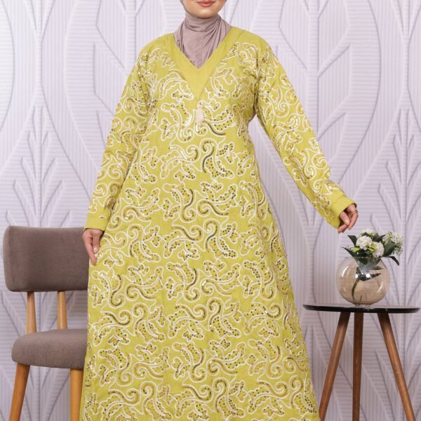 كتان فرنسي قطن قطن اعلى جودة تطريز شدات شنيط * ترتر👌