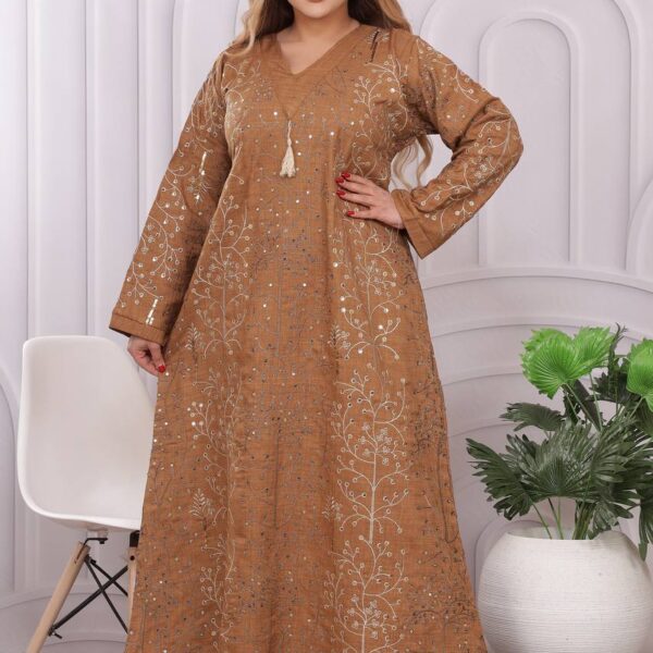 كتان فرنسي قطن قطن اعلى جودة تطريز شدات برطو * ترتر👌